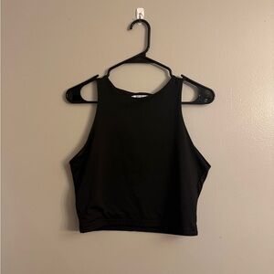 Women’s ReoRia Black High Neck Cropped Tank Top: L